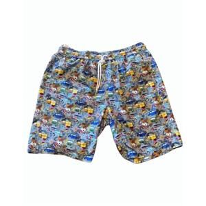 NEW TIKI men's cars swim trunk in blue multi